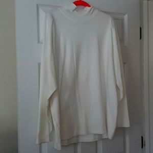 :XL white mock neck long sleeve eddie bauer shirt